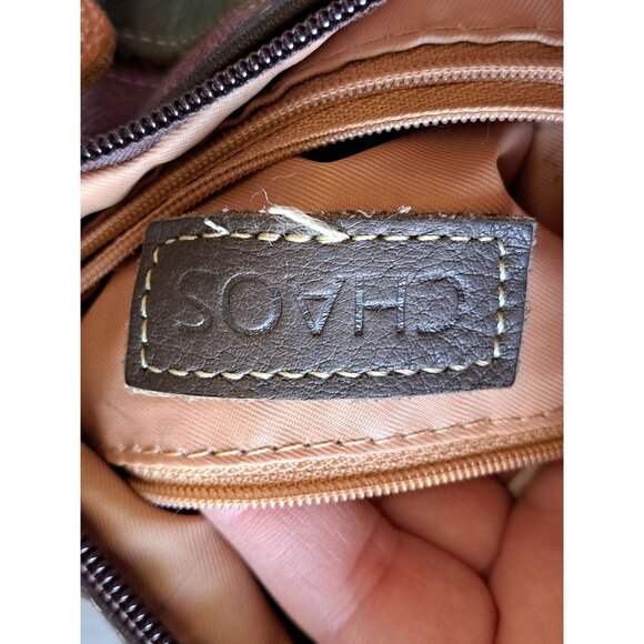 Chaos Multicolor Patchwork Leather Shoulder Bag Tassel Detail Festival Boho - Picture 7 of 12